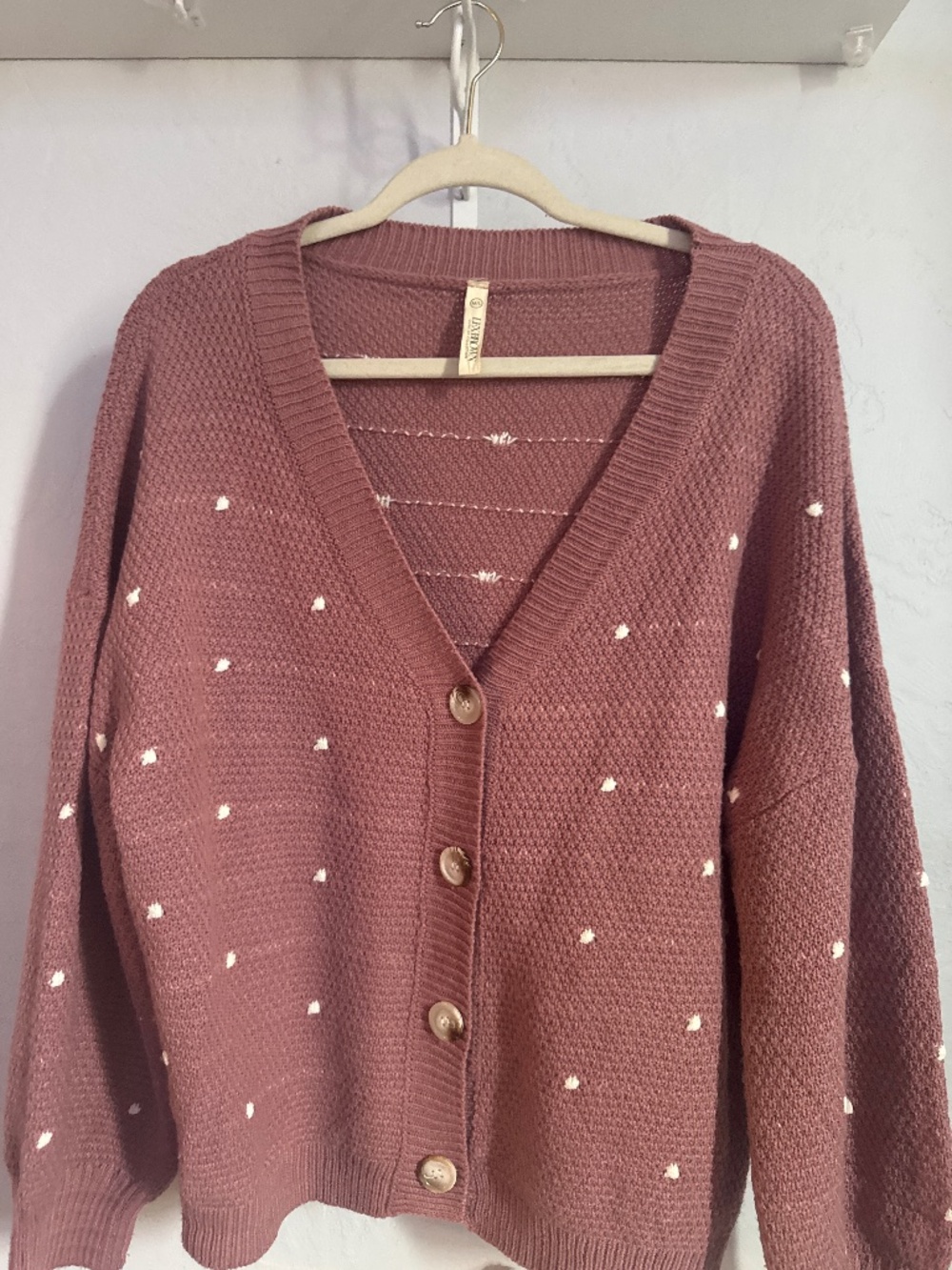 Alexa Jean Brown knit sweater